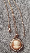 Collana con ciondolo cammeo - collana,