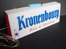 TARGA INSEGNA LUMINOSA BIRRA KRONENBOURG STRASBURGO L.I.M.P.A LUCCA "950" CAFFE'