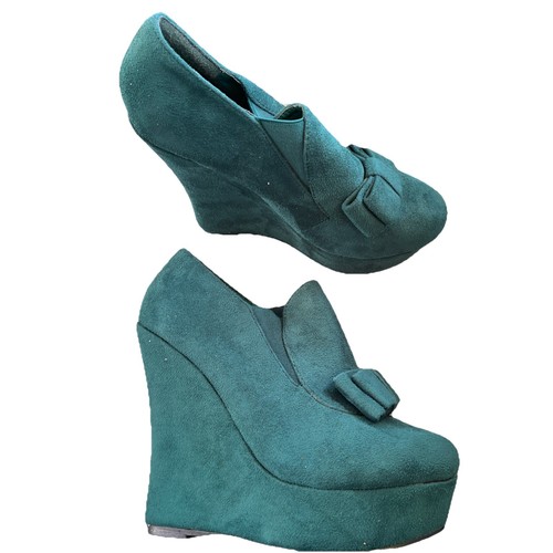 Scarpe plateau zeppe verdi - scarpe,