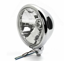 Faro Omologato Universale per Moto Harley Davidson Custom Cafe Racer Scrambler 