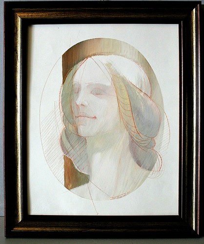 Quadro disegno sanguigna - ,