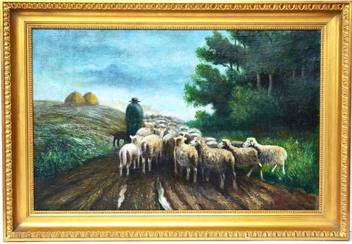Dipinto olio tela 1900 - olio,