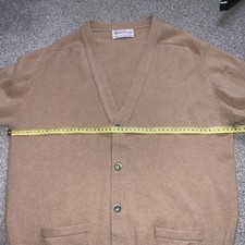 William Lockie of Hawick cardigan uomo 100% lana di agnello vintage taglia M, 