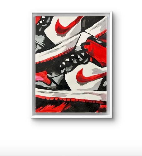 Quadro sneaker jordan astratto - sneaker,