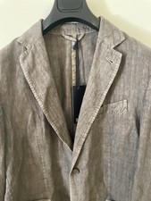 Giacca in lino uomo grigia