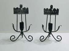 Abatjour da comodino vintage antiche anni 60 70 lampade tavolo in ferro battuto