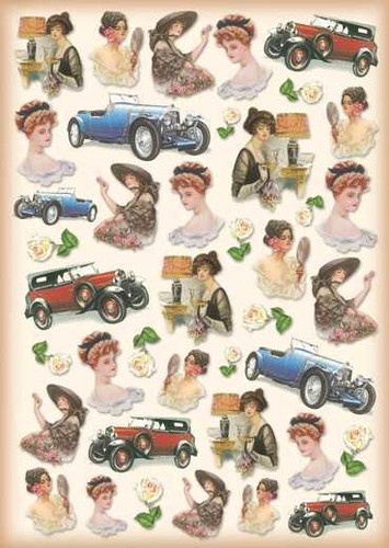 Carta decoupage mademoiselle - carta,