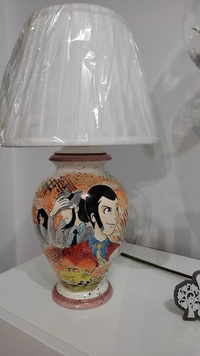 Lampada ceramica decorato a - lampada,