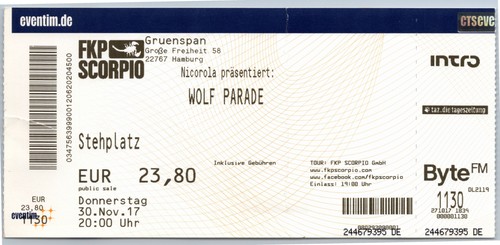 Wolf parade ticket - parade, tour