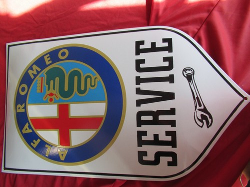 Alfa romeo insegna smaltata - alfa,