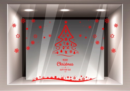 Adesivi decorazione natale - adesivi,