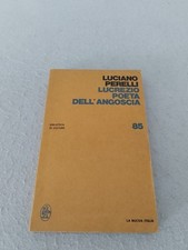 LUCREZIO POETA DELL'ANGOSCIA / Luciano Perelli 1974 La Nuova Italia