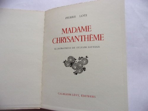 Madame chrysanthème pierre - madame,