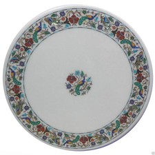 Tavolo Rotondo In Marmo Da 21"