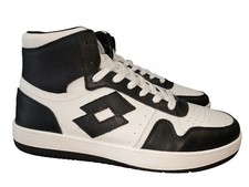 Scarpe Basket Lotto Slam Amf Mid Uomo in Pelle Nero/bianco