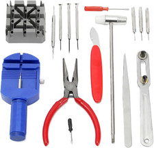 Set Attrezzi per Riparazione Orologi 23 Pezzi – Kit Completo Con Cacciaviti, Pin