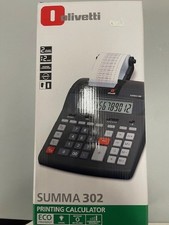 Calcolatrice Olivetti Summa 302 Scrivente 12 Cifre Stampa Originale Ufficio