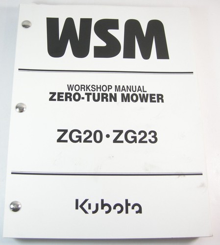 Kubota zg20 zg23 zero turn - zero,
