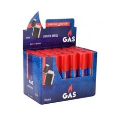 GAS BUTANO RICARICA PER ACCENDINI SILVER MATCH BOMBOLETTA 90ml CONFEZIONE DA 24