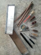 Antico Set Pulisci Canna Da Fucile Pistola Carabina Armi Originale Antico. 
