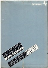 FERRARI 400 GT & 400 AUTOMATICO ORIG 1977 MANUALE ISTRUZIONI PROPRIETARI GB F I TESTO