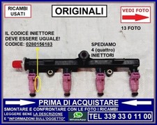 INIETTORE INIETTORI -rosa- + FLAUTO IDEA MUSA Y YPSILON STILO G PUNTO 1.4 BENZ