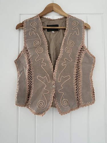 Gilet vintage boho pelle - boho,