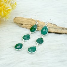 Orecchini in onice verde -