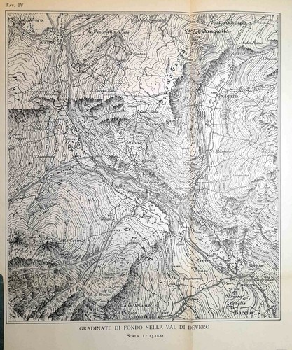 Carta geografica antica - , valle