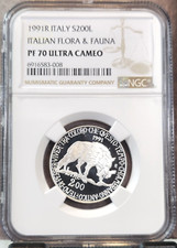 1991 ITALY SILVER 200 LIRE