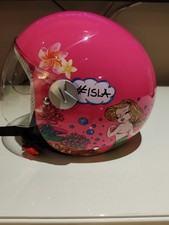 Vendo casco jet bambina rosa con sirenetta taglia S usato poco, come nuovo.