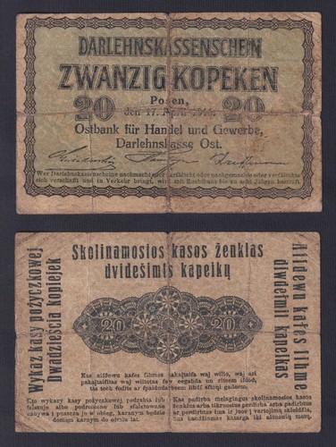 Banconota lituania occupazione - lituania,