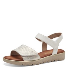 Jana Sandali Donna Col Tacco Alto Sandaletti Scarpe Bianco Oro 28265