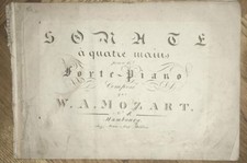 1799 Mozart, Sonata à quatre mains pour le Forte-Pianoforte.