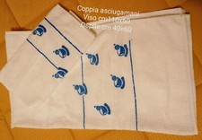 Set completo asciugamani bagno in spugna 
