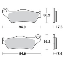 093011 BRAKE PAD OFFROAD SINTER PRO RACING TM ENDURO 125 2T 1999