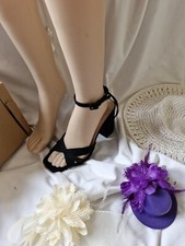 Sandali neri finta pelle