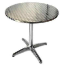 TAVOLO ALLUMINIO TOP 70CM TONDO STANDARD GAMBA CENTRALE STANDARD CASA BAR