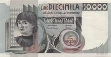 Italy  10,000  Lire  3.11.1982