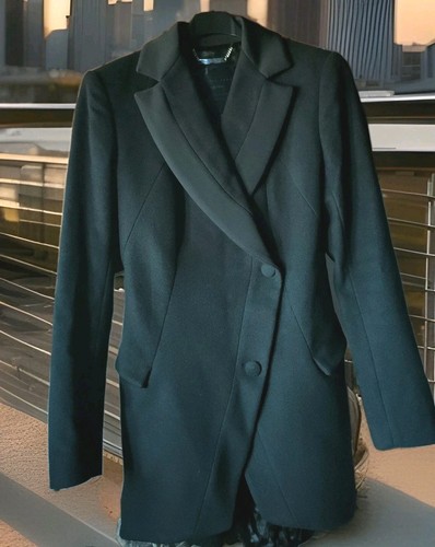 Cappotto nero elegante lana - nero,