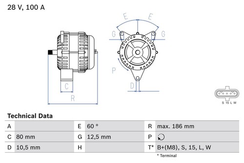 Alternatore 0986042590 - alternatore,