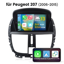 Per Peugeot 207 2006-2015 7'' CarPlay Android Autoradio GPS Navi WIFI FM/RDS SWC