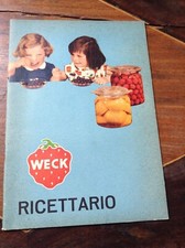 RICETTARIO WECK UTENSILI ALIMENTARI ITALIANO 40 PAG ANNI 50/60 
