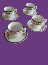 4 TAZZINE DA CAFFE' PORCELLANA