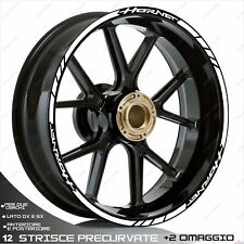 PROFILI ADESIVI SPORT CERCHIO RUOTA GRAFICA PER HONDA CB F HORNET 600 BIANCO