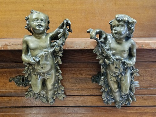 Coppia putti bronzo - bronzo, antico