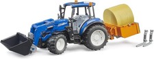 Bruder 02187 - New Holland T5.120 con pala frontale, cassone di carico, forche e