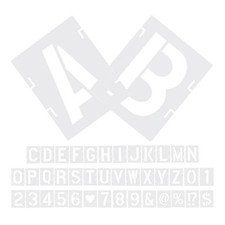  42 Pcs Stencil Lettere