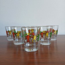 KEITH HARING 6 BICCHIERI CAFFEINO BORMIOLI ROCCO  DA COLLEZIONE 8,5 Cl