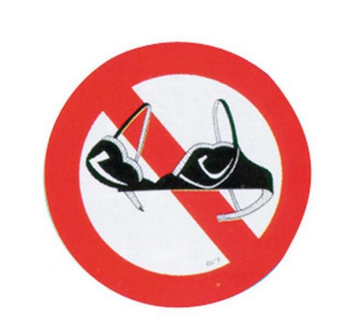 Adesivo divieto reggiseno - divieto,
